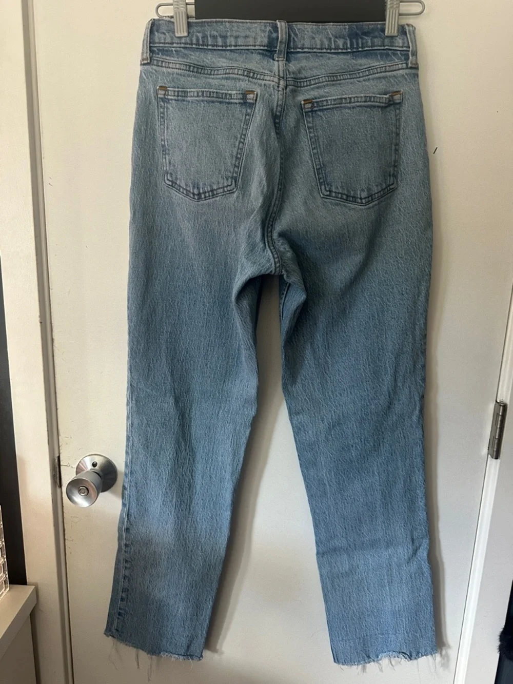 Abercrombie & Fitch 90s Light Blue Mid Rise Straight Curve Love Jeans Women’s 27 - Picture 7 of 9